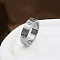 Cross Pattern 201 Stainless Steel Finger Rings, Stainless Steel Color, US Size 8(18.1mm)