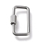 Non-Tarnish 304 Stainless Steel Screw Carabiner Lock Charms, for Necklaces Making, Quick Links, Rectangle, Stainless Steel Color, 25.5x14.5x4mm, Screw: 7x4.5x4mm