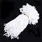Polyester Cord with Seal Tag, Plastic Hang Tag Fasteners, White, 180~185x2mm, Seal Tag: 10x7x4mm and 9x3mm, about 1000pcs/bag