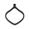 Ion Plating(IP) 304 Stainless Steel Open Back Bezel Pendants, For DIY UV Resin, Epoxy Resin, Pressed Flower Jewelry, Flower Petals, Black, 33.5x28x3mm, Hole: 2mm