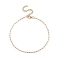 304 Stainless Steel Paperclip Anklets, with Lobster Claw Clasps and Chain Extenders, Golden, 8-5/8 inch(22cm)