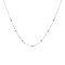 Real 18K Gold Plated Stainless Steel Flower Beaded Pendant Necklaces for Women, White, 17.72 inch(45cm)
