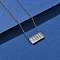 304 Stainless Steel 11:11 Number Rectangle Pendant Necklace with Cable Chains for Women, Stainless Steel Color, 16.06 inch(40.8cm)