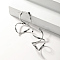 Non-Tarnish 201 Stainless Steel Twisted Number 8 Shaped Hoop Earrings, for Women, Stainless Steel Color, 30x15mm