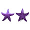 Spray Painted Iron Big Pendants, Starfish, Purple, 50x46.5x6mm, Hole: 1.2mm