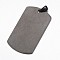 304 Stainless Steel Pendants, Stamping Blank Tag, Rectangle, Electrophoresis Black, 43x24x1mm, Hole: 3x6mm