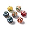 Handmade Porcelain Beads, Famille Rose Porcelain, Round, Mixed Color, 10mm, Hole: 1.6mm