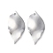 Brass Pendants, Cadmium Free & Nickel Free & Lead Free, Leaf, Platinum, 20x9x0.5mm, Hole: 1mm