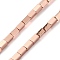 Electroplated Synthetic Non-magnetic Hematite Beads Strands, Rectangle, Rose Gold Plated, 4x2.5x2.5mm, Hole: 0.8mm, about 104pcs/strand, 17.09''(43.4cm)