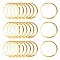 201 Stainless Steel Linking Rings, Ring, Real 24k Gold Plated, 25x1~1.2mm, Inner Diameter: 22mm