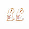 Alloy Enamel Pendants, Cadmium Free & Nickel Free & Lead Free, Light Gold, Rabbit to Drink Beverage, Pink, 18x10x1mm, Hole: 1.5mm