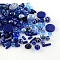 Acrylic Beads, Mixed Shapes, Dark Blue, 5.5~28x6~20x3~11mm, Hole: 1~5mm