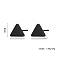 Stainless Steel Triangle Stud Earrings, Chic and Versatile Fashion Accessory, Black, 8x1.5mm