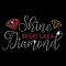 SUPERDANT Iron on Rhinestones Heat Transfer Design Shine Bright Like A Diamond Girl's Costume T-Shirt Crystal Heat Transfer