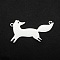 Non-Tarnish 201 Stainless Steel Links, Fox, Laser Cut, Stainless Steel Color, 16x30x1mm, Hole: 1.5mm