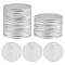 30Pcs Aluminum Pendants, Flat Round, Platinum, 30x1mm, Hole: 1.8mm