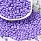 6/0 Opaque Baking Paint Glass Seed Beads, Teardrop, Medium Purple, 4.5~5x4x3~3.5mm, Hole: 0.9mm, about 125pcs/10g