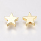 Brass Beads, Star, Golden, 8x8x2.5mm, Hole: 1.5mm