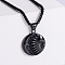 Cool Men's Stainless Steel Moon Sun Yin-yang Pendant Necklaces, Black