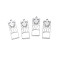 Non-Tarnish 201 Stainless Steel Pendants, Rectangle with Sun, Stainless Steel Color, 27.5x10.5x1.5mm, Hole: 1.8mm