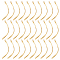 30Pcs 304 Stainless Steel Pendants, Twist, Real 18K Gold Plated, 40x2x1mm, Hole: 1.6mm