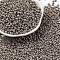 8/0 Baking Paint Glass Seed Beads, Round Hole, Teardrop, Gray, 3x2mm, Hole: 1mm, about 416pcs/10g