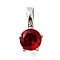 Brass Micro Pave Cubic Zirconia Charms, Cadmium Free & Nickel Free & Lead Free, Flat Round, Platinum, 12.5x7x6mm, Hole: 3x3.5mm
