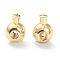 Brass Crimp Beads, Long-Lasting Plated, Round, Golden, 4.5x3.5x3mm, Hole: 0.8mm