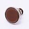 Alloy Button Pins for Jeans, with Resin, Garment Accessories, Flat Round, Saddle Brown, 16x15mm, Pin: 1.2mm, Hole: 1.2mm
