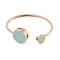Stainless Steel Heart Cuff Bangles for Daily Wear, Rose Gold,