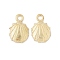 Alloy Pendants, Shell Shape, Light Gold, 19x12.5x3mm, Hole: 2.5mm