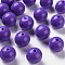 Opaque Acrylic Beads, Round, Medium Slate Blue, 20x19mm, Hole: 3mm, about 111pcs/500g