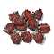 Natural Red Rainbow Jasper Pendants, with 201 Stainless Steel Finding, Fish, 19x20x5.5mm, Hole: 4x7mm