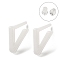 Hypoallergenic Bioceramics Zirconia Ceramic Stud Earrings, No Fading and Nickel Free, Alphabet, Letter V, 7x5.5mm