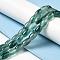 Natural Dyed White Jade Beads Strands, Oval, Teal, 11.5~12x7.5~8mm, Hole: 0.8mm, about 29~32pcs/strand, 12.99''~15.16''(33~38.5cm)