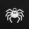 Non-Tarnish Halloween 201 Stainless Steel Charms, Laser Cut, Spider, Stainless Steel Color, 12x14.5x1mm, Hole: 1.6mm