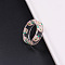 Transparent Resin Finger Rings, Apple, Pink, Inner Diameter: 16mm