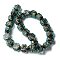 Handmade Foil Lampwork Beads Strands, Flower, Green, 14.5x13.5x7.5mm, Hole: 1.5mm, about 25pcs/strand, 14.02''(35.6cm)