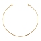 304 Stainless Steel Necklaces, Minimalism Rigid Necklace, with Removable Beads, Golden, Inner Diameter: 5-7/8 inch(15cm)