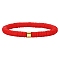 Polymer Clay Heishi Surfer Stretch Bracelet with 304 Stainless Steel Beaded, Preppy Bracelet, Dark Red, Inner Diameter: 2 inch(5.2cm)