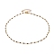 Faceted Round Natural Spinel Beaded Necklaces, with Brass Lobster Claw Clasps, Golden, 16-1/8 inch(41cm)