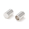 201 Stainless Steel Cord Ends, End Caps, Column, Silver, 6x4mm, Inner Diameter: 3mm