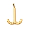304 Stainless Steel Pendants, Anchor Charm, Golden, 38x31x4.5mm, Hole: 3x5mm