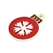 Christmas Theme Spray Painted Alloy Enamel Pendants, Snowflake, 22x16x1.5mm, Hole: 1.8mm
