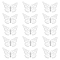 UNICRAFTALE 60Pcs 19mm Long 304 Stainless Steel Butterfly Charms Etched Metal Embellishments Butterfly Pendants Mini Butterfly Charms Necklace Bracelet Charms for DIY Earring Jewelry Making Hole 1.2mm