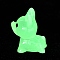 Luminous Resin Dog Display Decorations, Glow in the Dark Ornaments, Micro Landscape Garden Decorations, White, 19x15x11mm