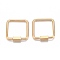 304 Stainless Steel Screw Carabiner Lock Charms, for Necklaces Making, Quick Links, Square, Golden, 20x21.2x1.8mm, screw: 7x4mm