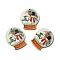 Single Face Printed Wood Pendants, Christmas Crystal Ball Charms, Others, 49.5x43x2.6mm, Hole: 2mm
