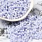 Opaque Colours Luster Glass Seed Beads, Peanut, Lilac, 6x3.5x3mm, Hole: 1mm, about 161pcs/10g