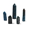 Tower Natural Apatite Healing Stone Wands, Energy Balancing Meditation Therapy Decors, Hexagon Prism, 17~29x12~29x45~90mm